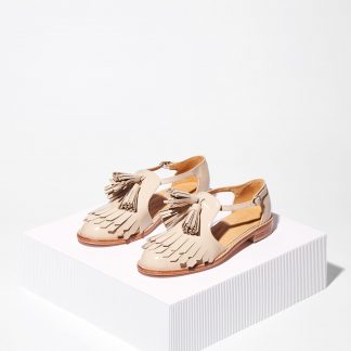 FRINGED SANDALS WITH TASSELS